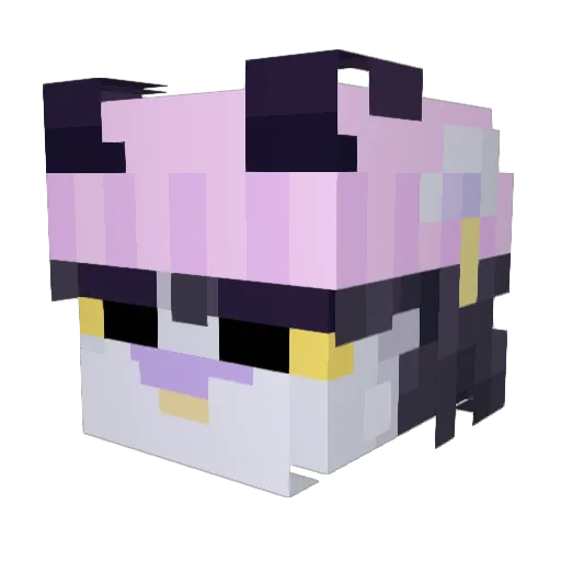 Caprines Minecraft avatar head, 3D render
