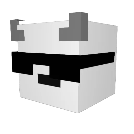 Capru Minecraft avatar head, 3D render