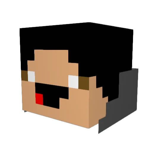 Capsile Minecraft avatar head, 3D render