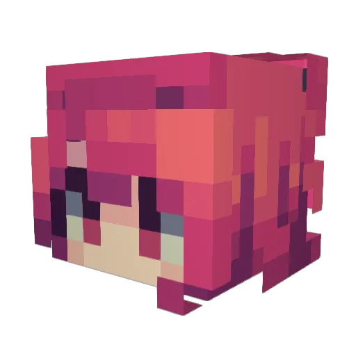 Capson_ Minecraft avatar head, 3D render