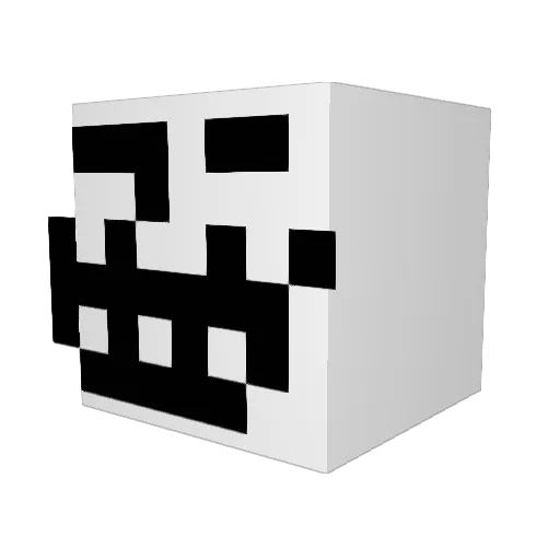 Capsule_zinc Minecraft avatar head, 3D render