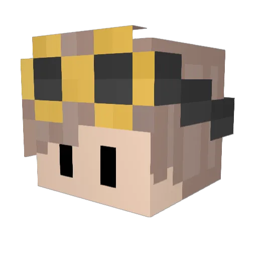 CaptAtlas77 Minecraft avatar head, 3D render