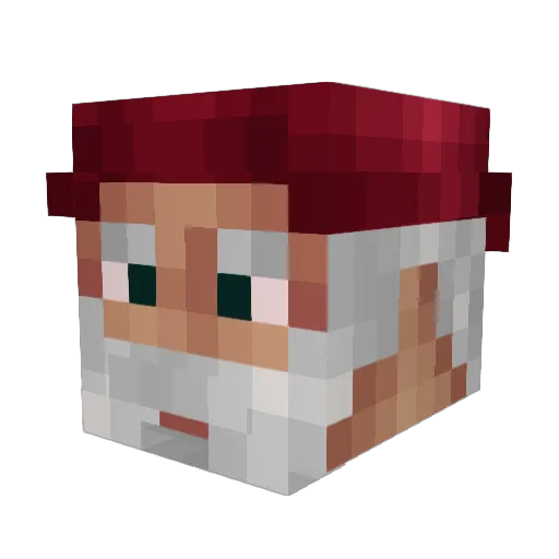 CaptCuddleFish Minecraft avatar head, 3D render