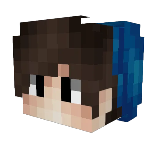 CaptCursed Minecraft avatar head, 3D render