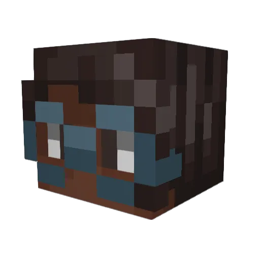 CaptDLT Minecraft avatar head, 3D render