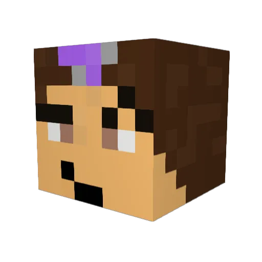 CaptFaul Minecraft avatar head, 3D render