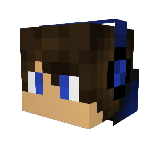 CaptJaxx Minecraft avatar head, 3D render