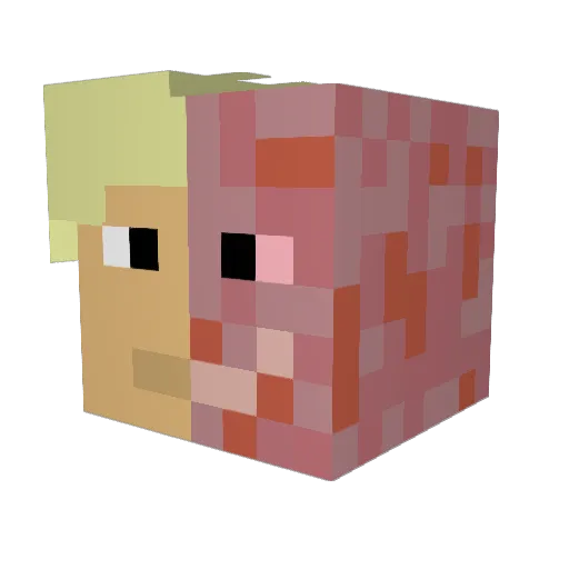 CaptKrunch96 Minecraft avatar head, 3D render