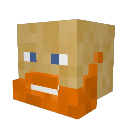 CaptPancakes92 Minecraft avatar head, 3D render