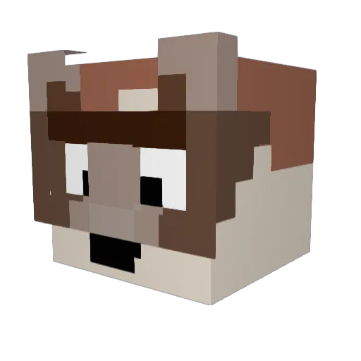CaptRacc Minecraft avatar head, 3D render