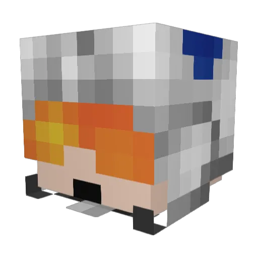 CaptZacSparrow1 Minecraft avatar head, 3D render