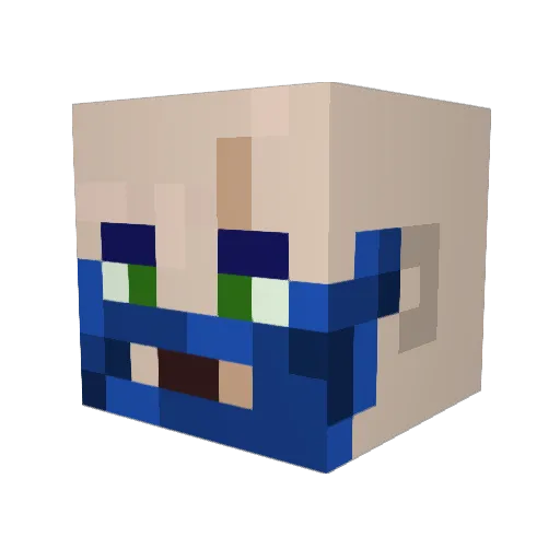 Capt_Bluebeard Minecraft avatar head, 3D render