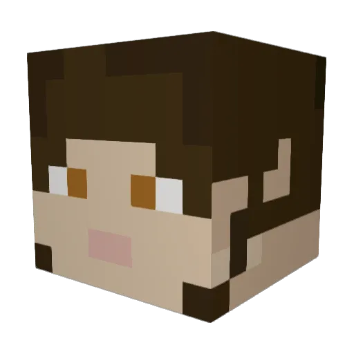 Capt_Enderman Minecraft avatar head, 3D render