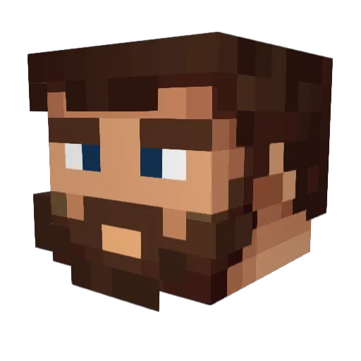 Capt_Machete Minecraft avatar head, 3D render