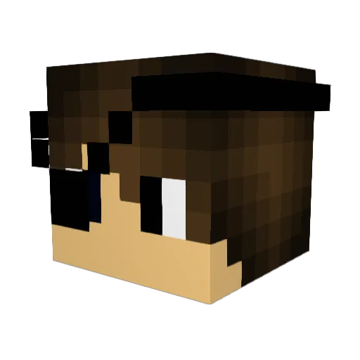 Capt_Sharkie Minecraft avatar head, 3D render