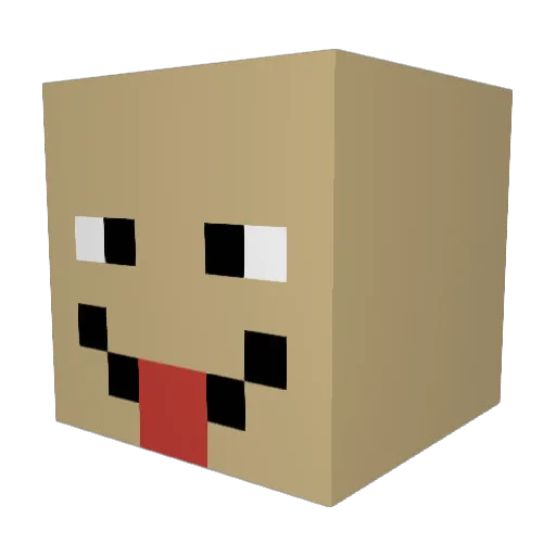 Capta1nPiccolo Minecraft avatar head, 3D render