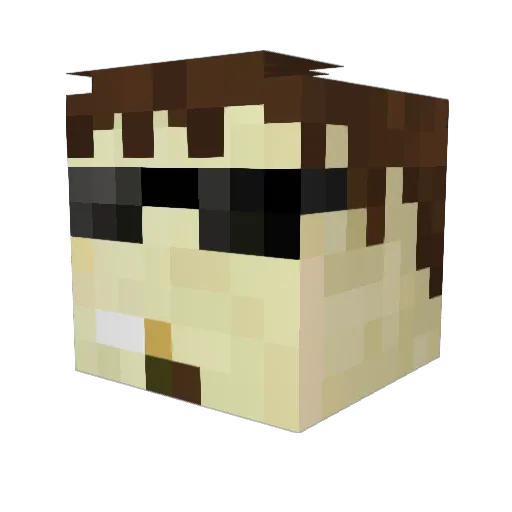 CaptaNran Minecraft avatar head, 3D render