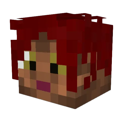 CaptaiNutella Minecraft avatar head, 3D render