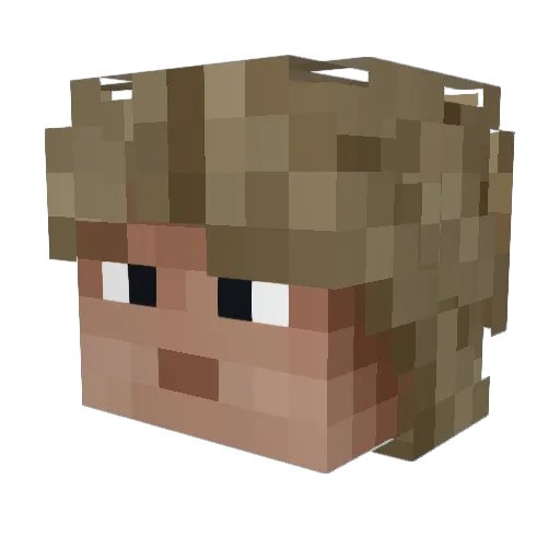 Captain0reo Minecraft avatar head, 3D render