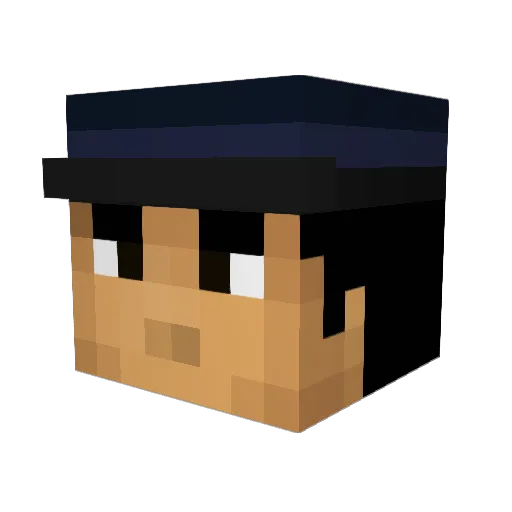 Captain357 Minecraft avatar head, 3D render