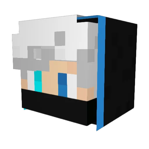 Captain413 Minecraft avatar head, 3D render