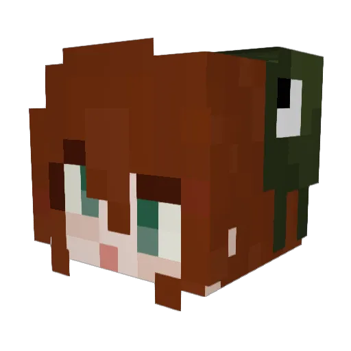 CaptainA789 Minecraft avatar head, 3D render