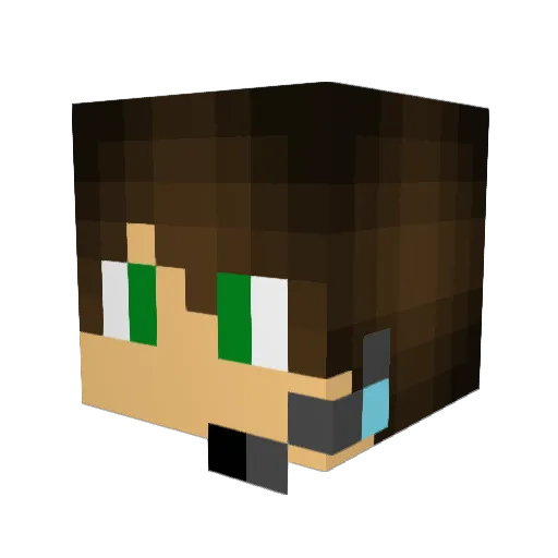 CaptainADK Minecraft avatar head, 3D render