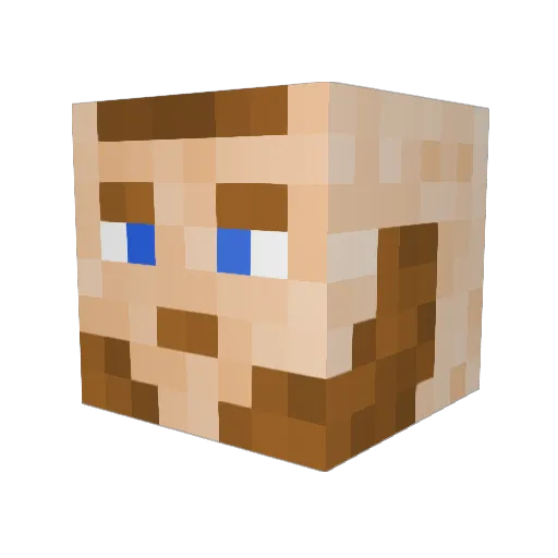 CaptainAEv Minecraft avatar head, 3D render