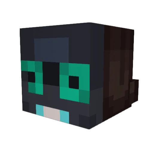 CaptainAJX Minecraft avatar head, 3D render