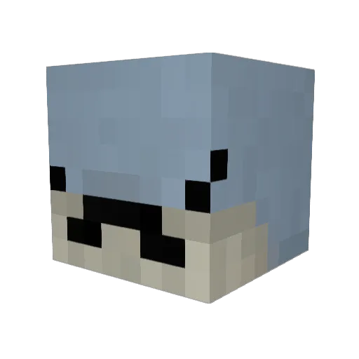 CaptainASW Minecraft avatar head, 3D render