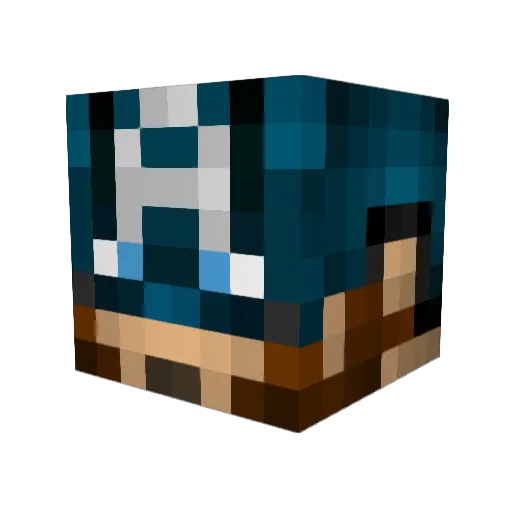 CaptainAmerico Minecraft avatar head, 3D render