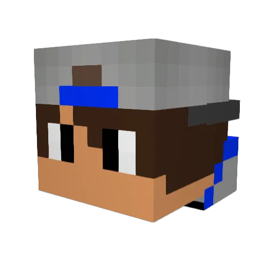 CaptainAntho Minecraft avatar head, 3D render