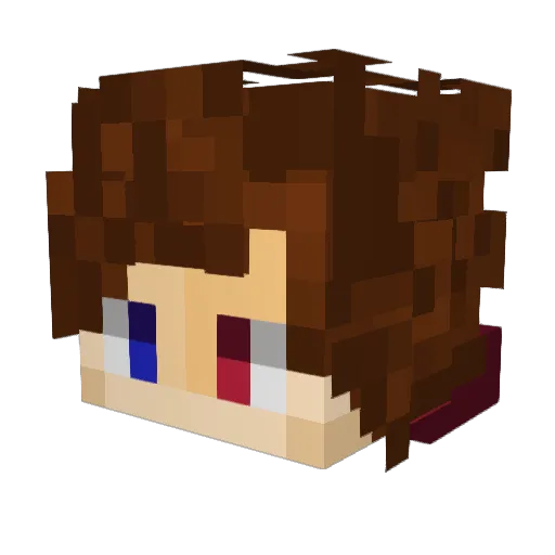CaptainAutism12 Minecraft avatar head, 3D render
