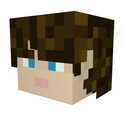 CaptainAwsome3 Minecraft avatar head, 3D render