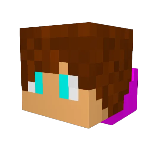 CaptainAxel Minecraft avatar head, 3D render