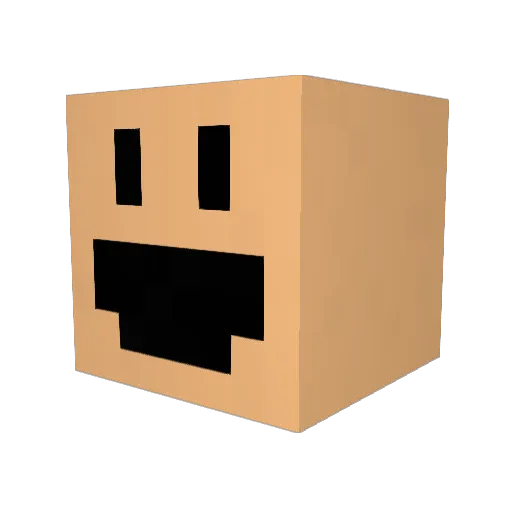 CaptainBOO_10 Minecraft avatar head, 3D render
