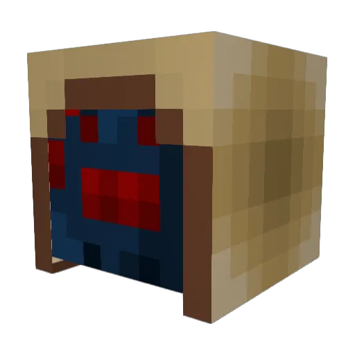 CaptainBagMan Minecraft avatar head, 3D render