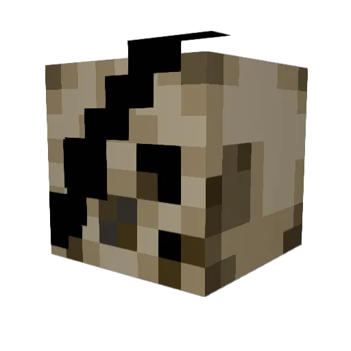 CaptainBan Minecraft avatar head, 3D render