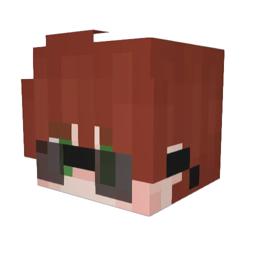 CaptainBeli Minecraft avatar head, 3D render