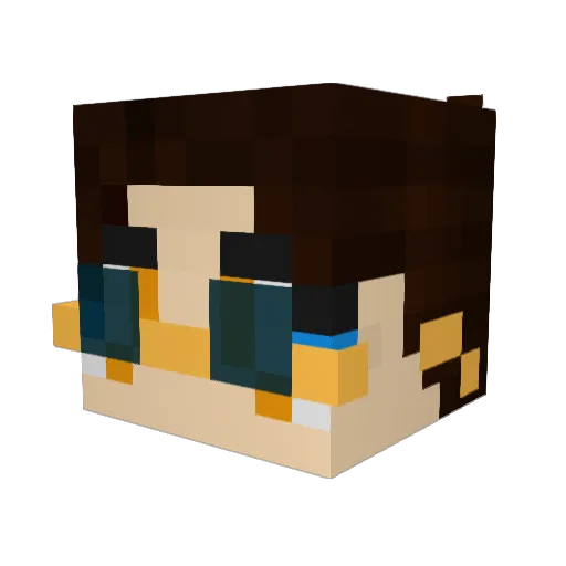 CaptainBenRoman Minecraft avatar head, 3D render