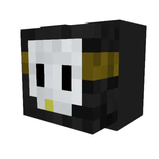 CaptainBoltYT Minecraft avatar head, 3D render