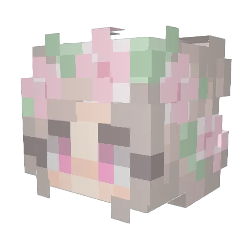 CaptainBoredom Minecraft avatar head, 3D render