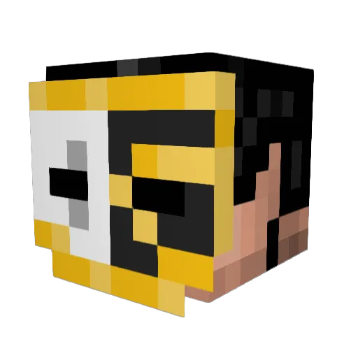 CaptainBullet Minecraft avatar head, 3D render