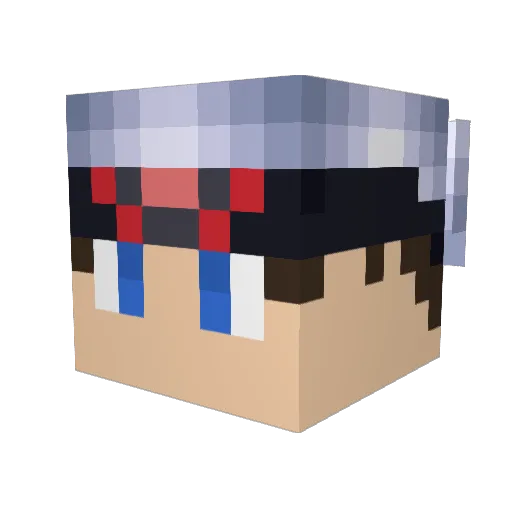 CaptainButters12 Minecraft avatar head, 3D render