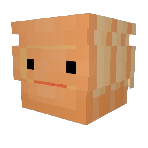 CaptainCMC Minecraft avatar head, 3D render