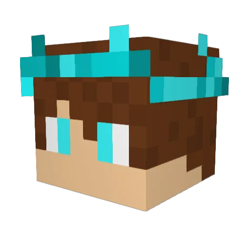 CaptainCW1 Minecraft avatar head, 3D render
