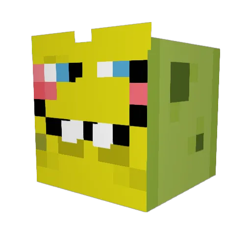 CaptainC_2021YT Minecraft avatar head, 3D render
