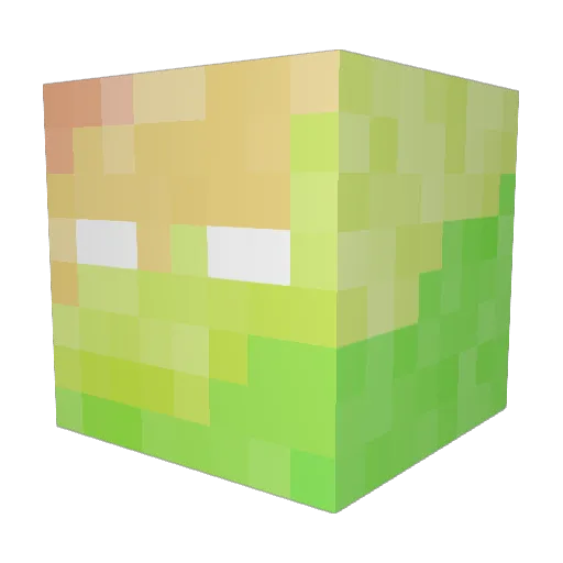 CaptainCabinets9 Minecraft avatar head, 3D render