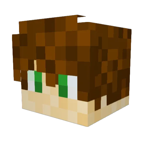 CaptainCalebX86 Minecraft avatar head, 3D render