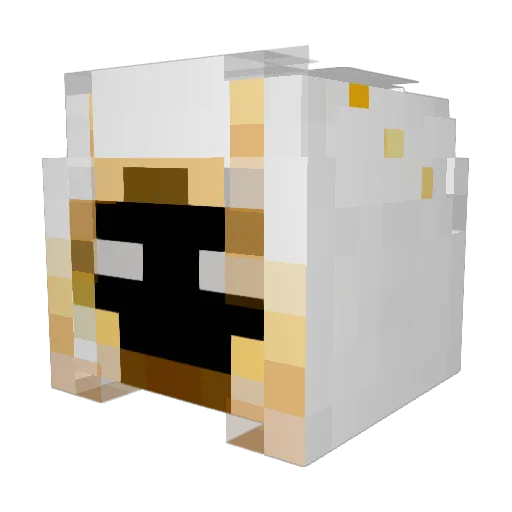 CaptainCandyMan Minecraft avatar head, 3D render